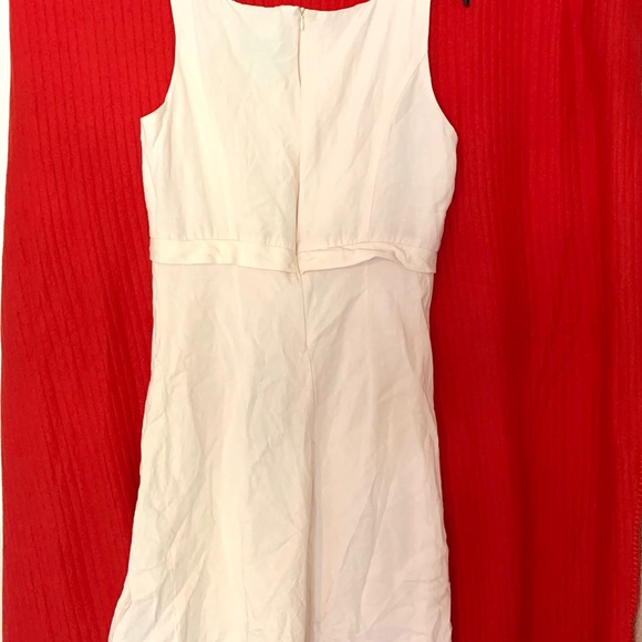 Vintage Pink Linen Midi Dress Size 14 - Picture 6 of 14